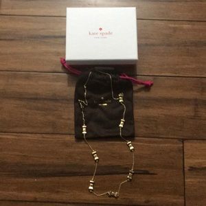 Brand new Kate Spade Take a Bow Gold Necklace!